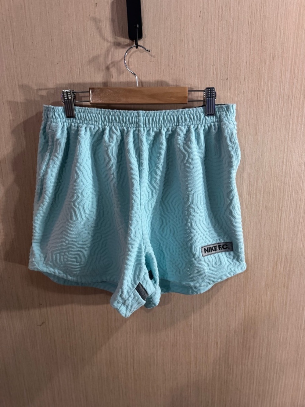 Women's Nike F.C. Light Blue Soccer Track Shorts Size Small